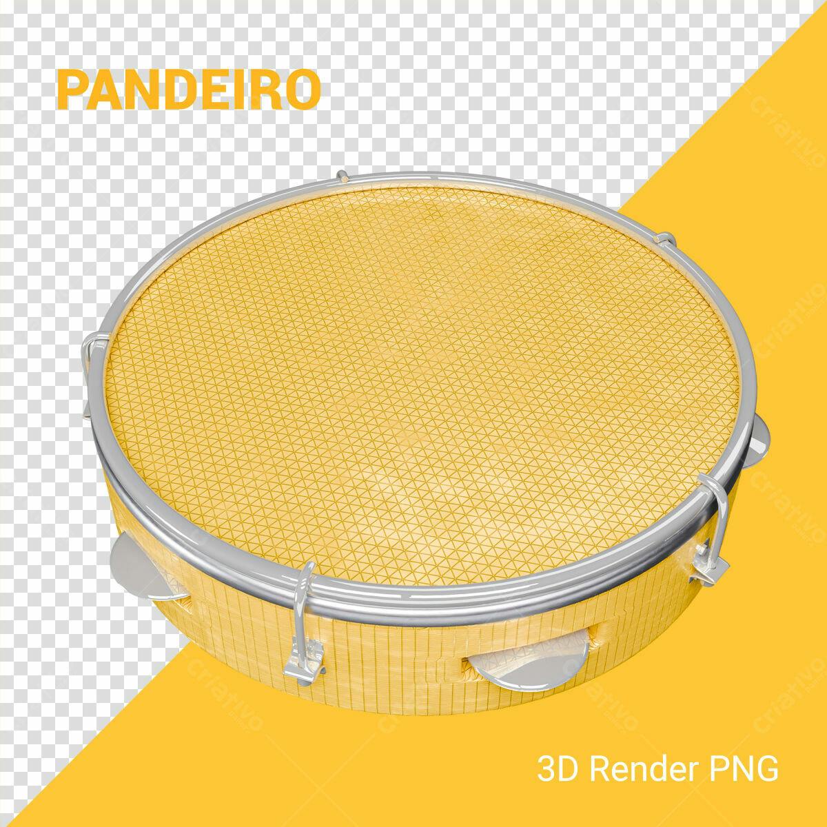 Pandeiro Amarelo PSD Editável