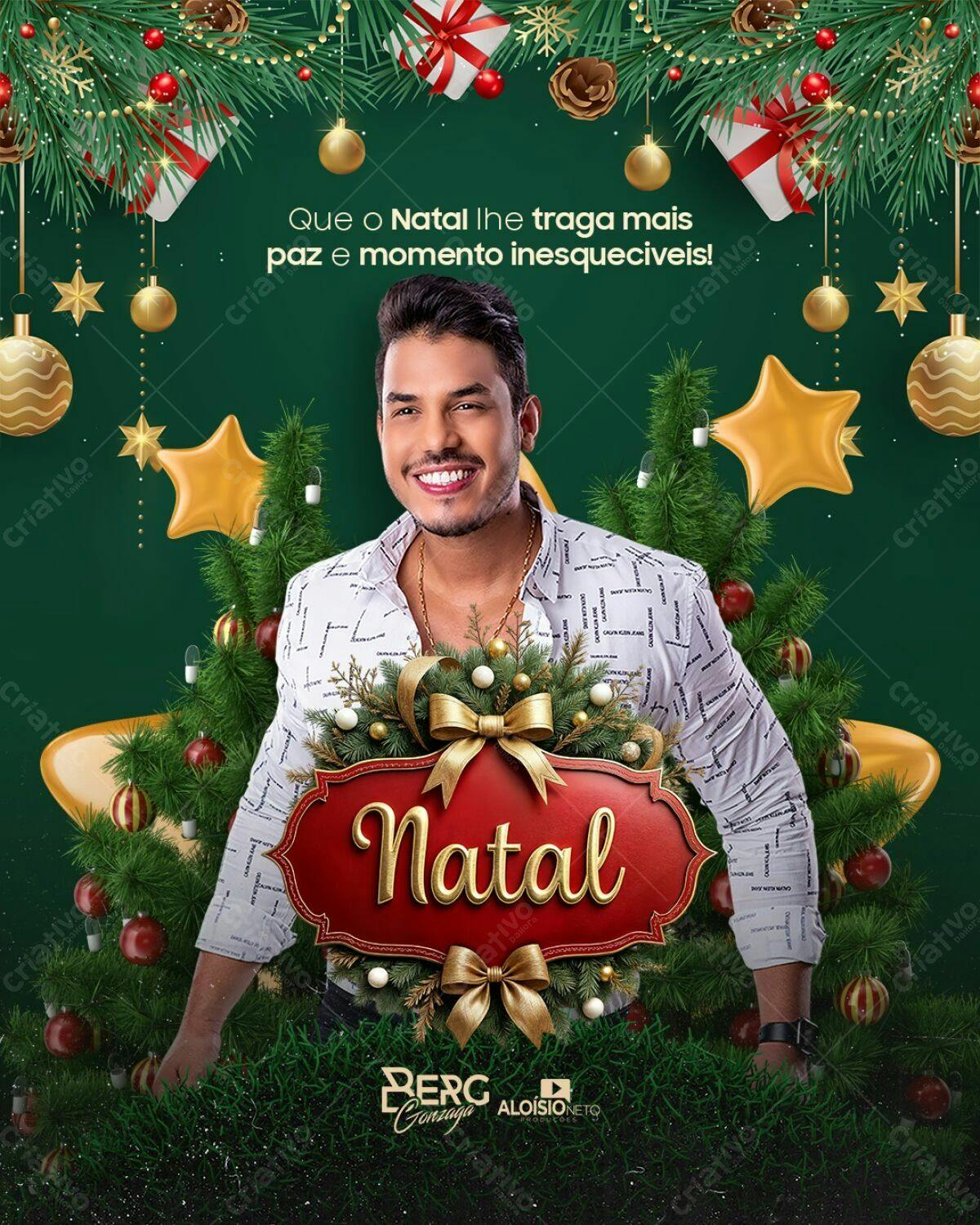 Flyer de Natal com Aloísio Neto PSD Editável