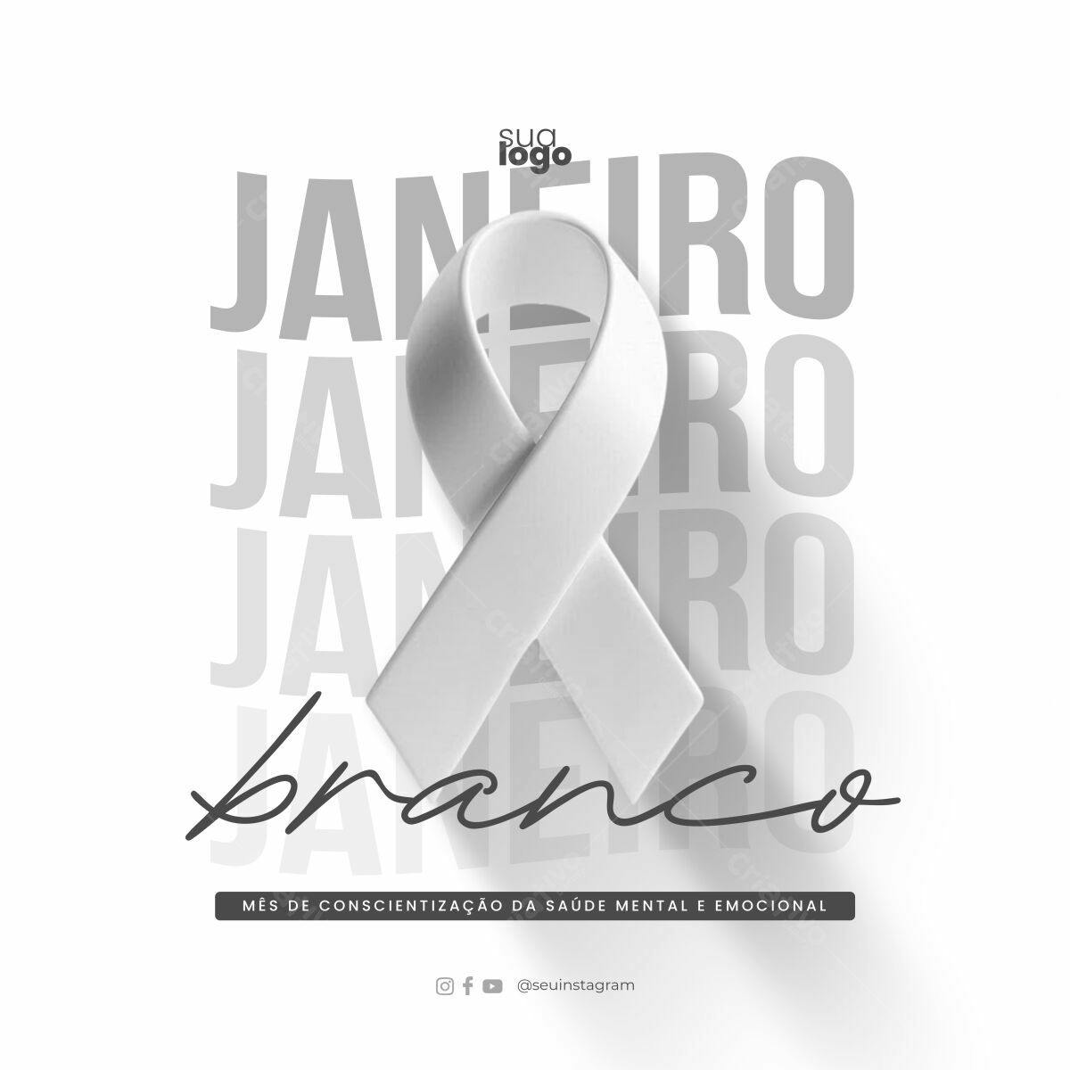 Post Janeiro Branco PSD Editável