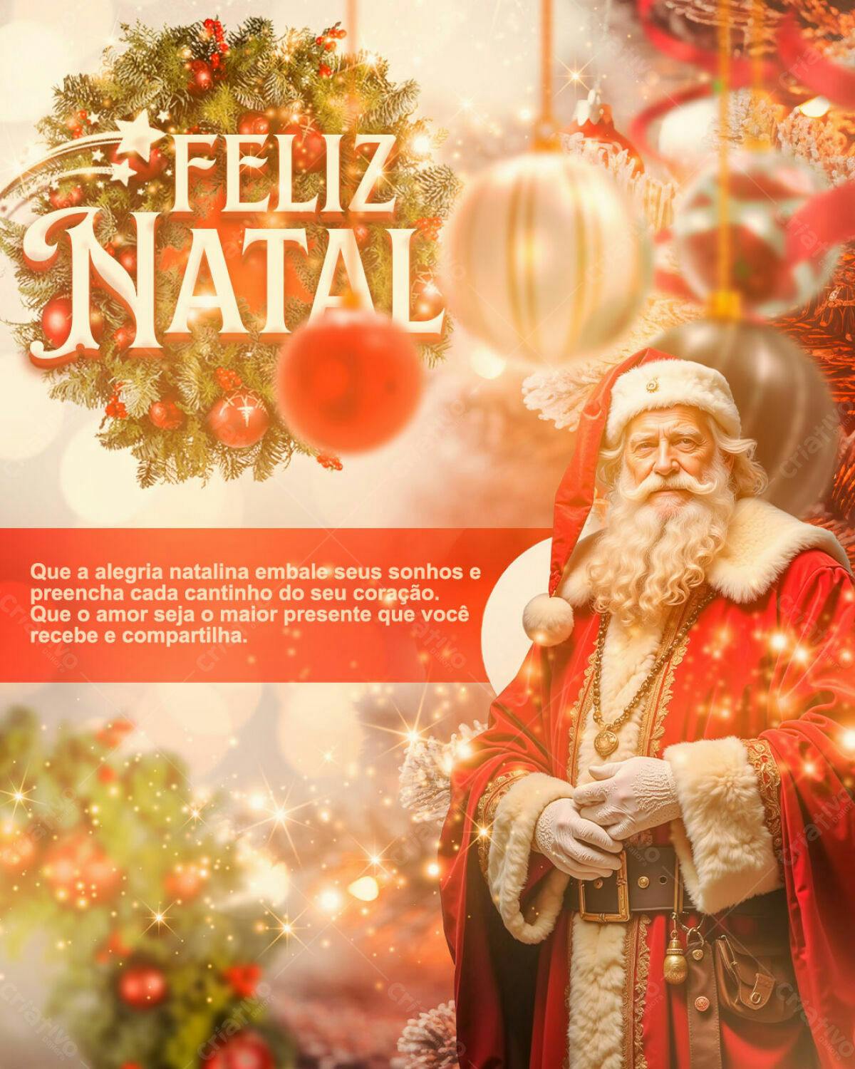 Flyer Natalino com Papai Noel PSD Editável