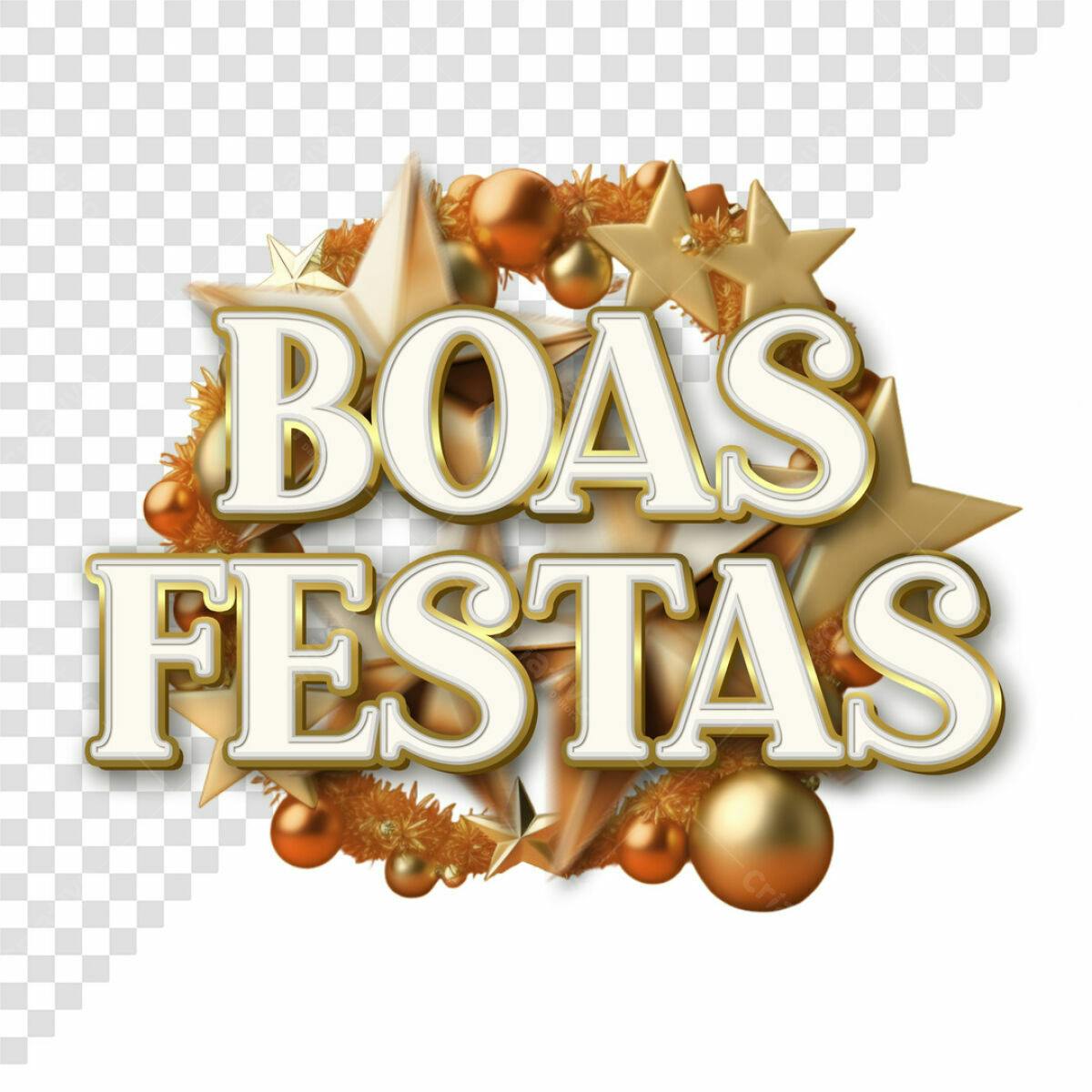 Arte Boas Festas PSD Editável