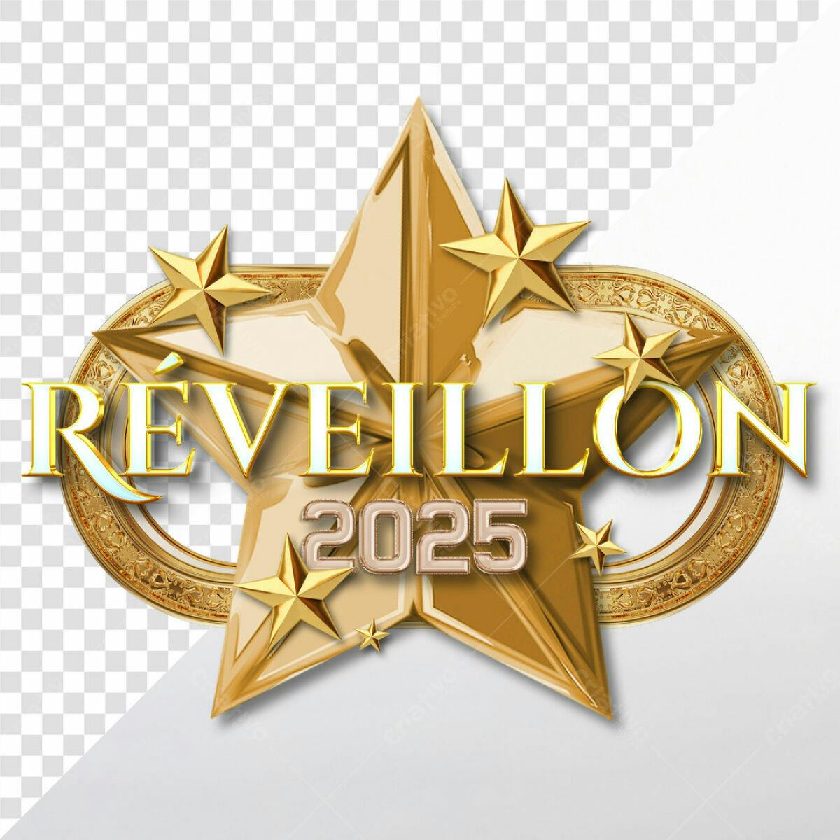 Logo Réveillon 2025 PSD Editável