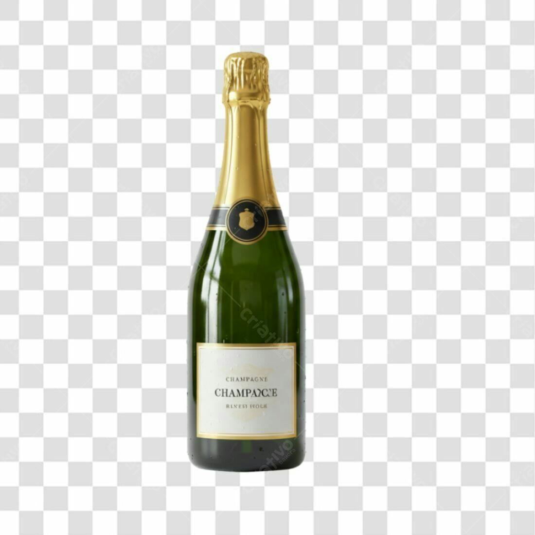 Icone Garrafa Champagne PNG com fundo transparente