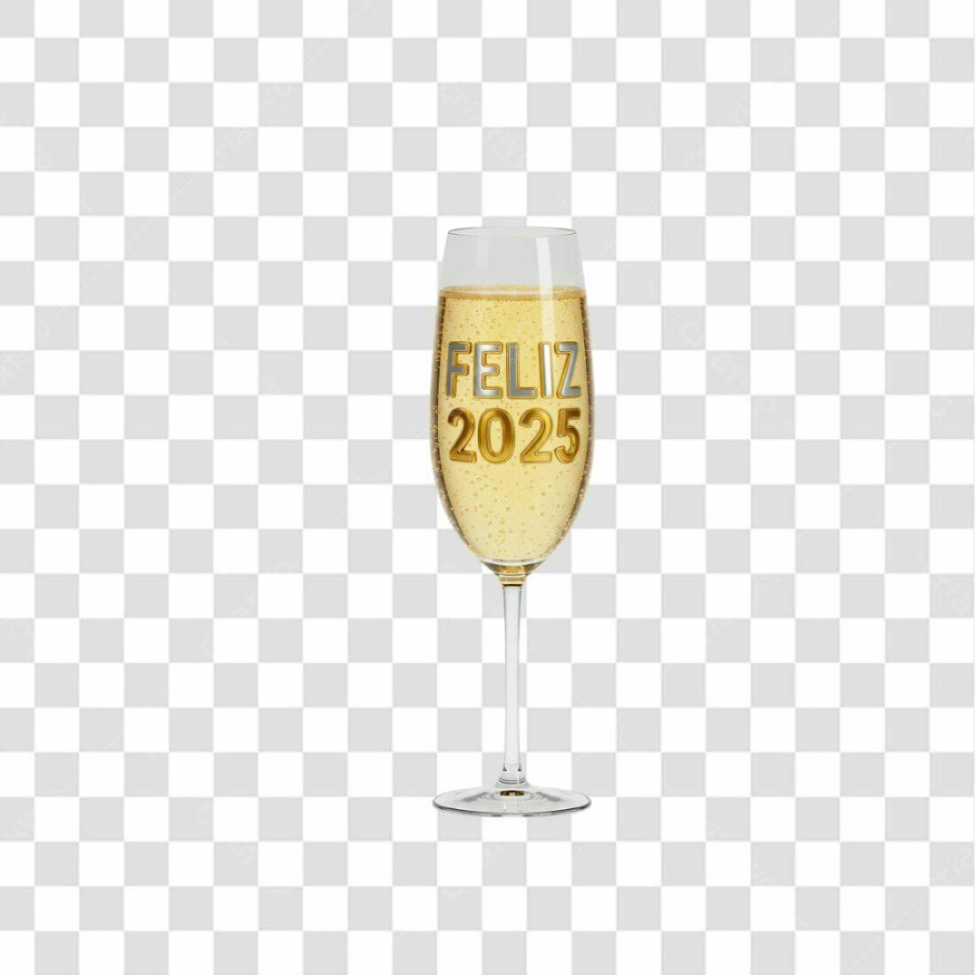 Icone Feliz Ano Novo 2025 PNG com fundo transparente