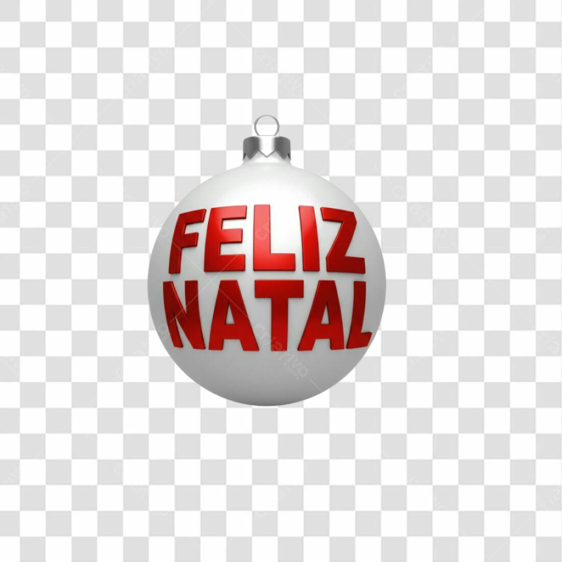 Enfeite Natal Feliz Natal PNG com fundo transparente