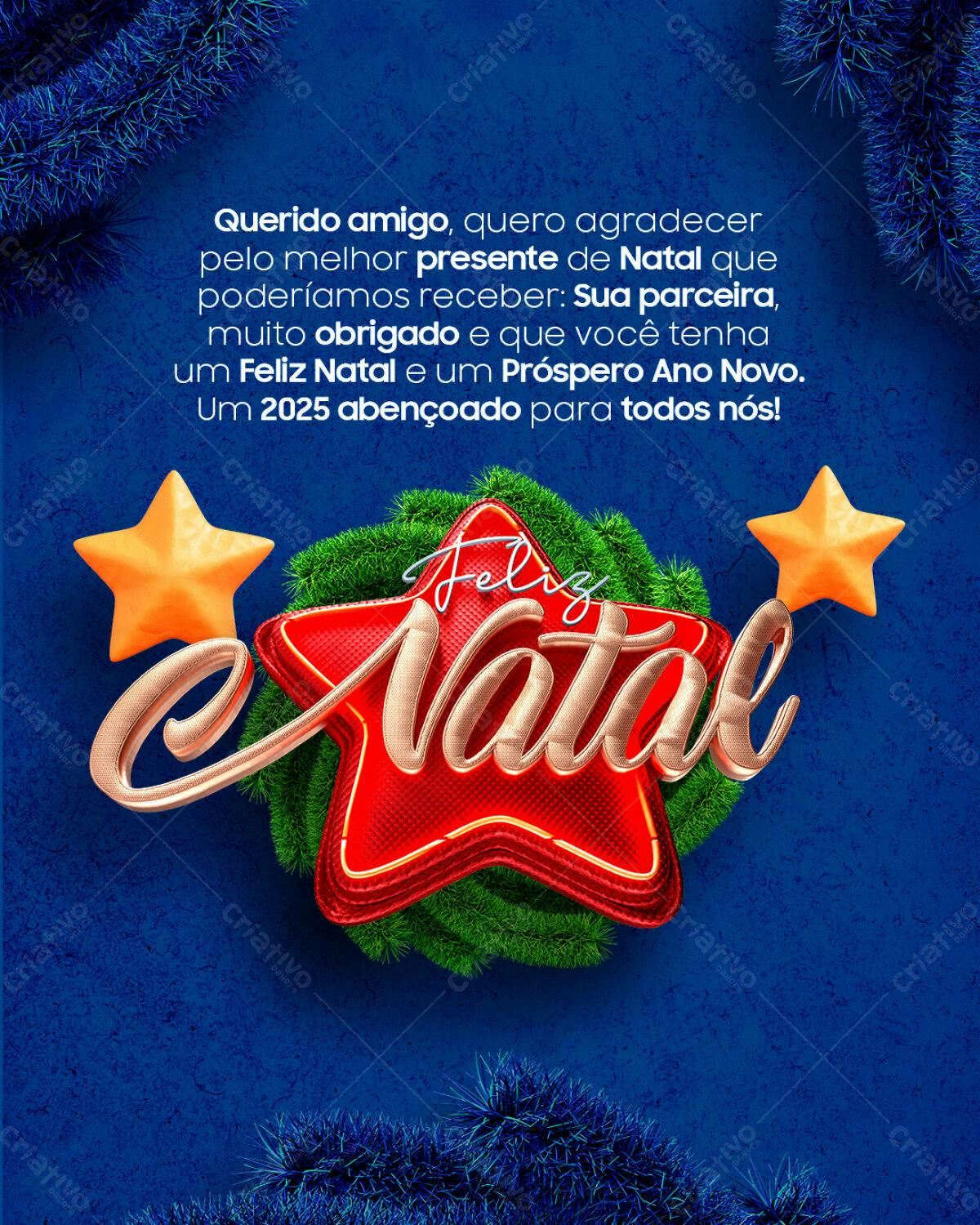 Postagem de Natal PSD Editável