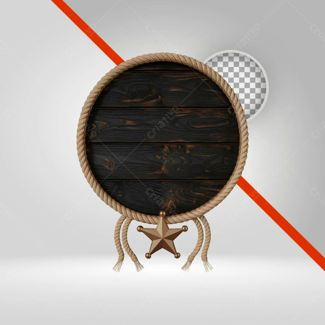 Selo Western PNG com fundo transparente