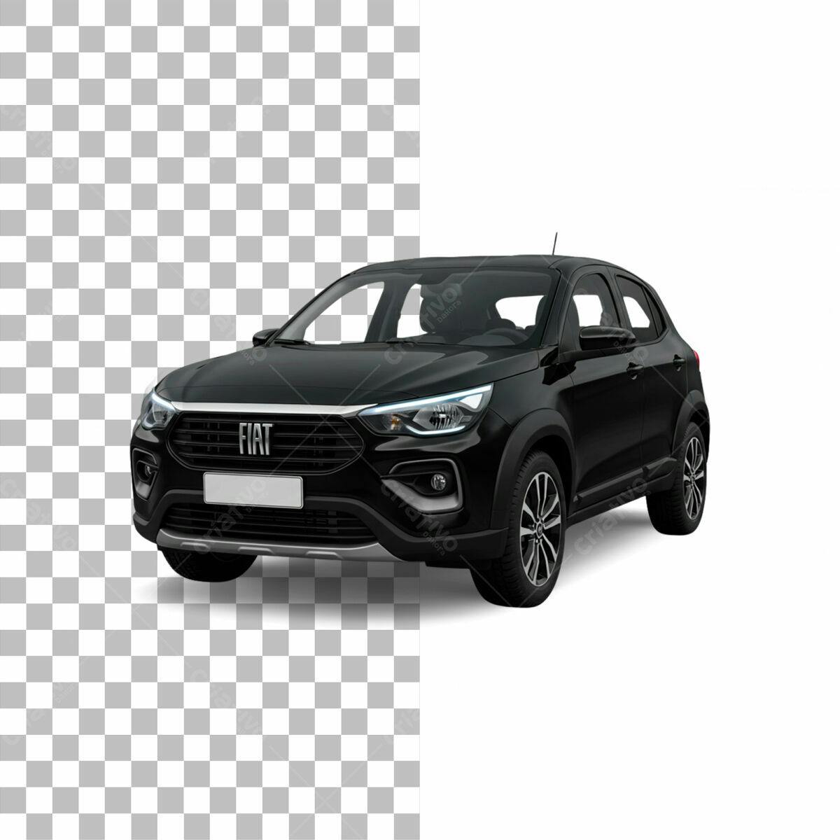 Mockup Carro Preto Fiat Pulse PSD Editável