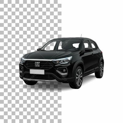 Carro Fiat Preto Psd Editável