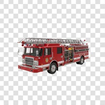 Caminhão De Bombeiros Vermelho Png Transparente