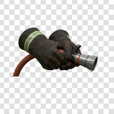 Luvas De Bombeiros Segurando Uma Mangueira De Água Png Transparente