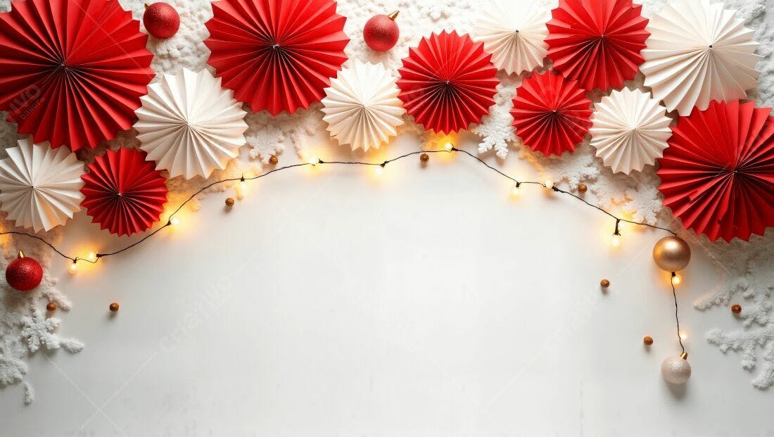 Decoração Natalina Vermelha e Branca