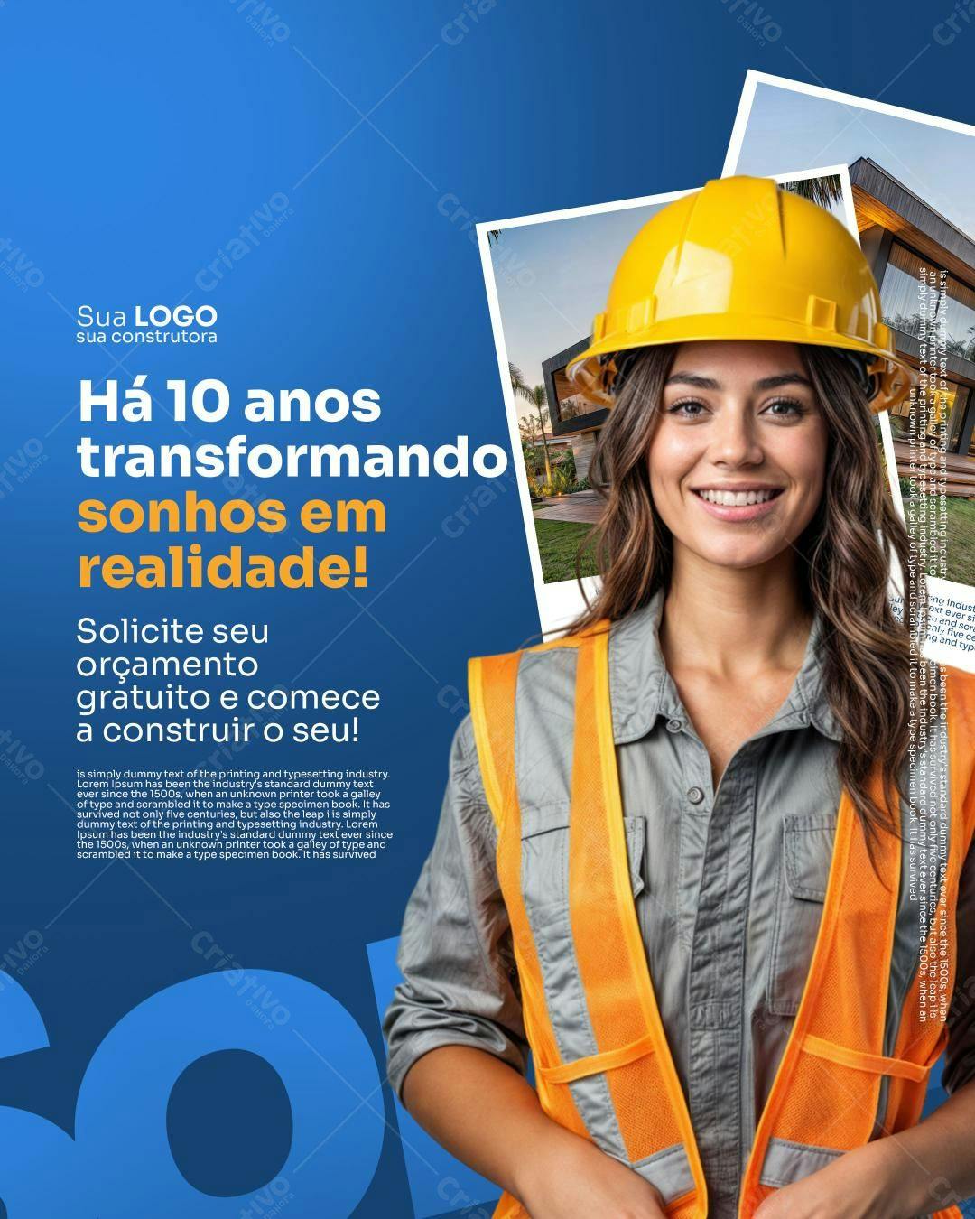 Flyer para Construtora PSD Editável