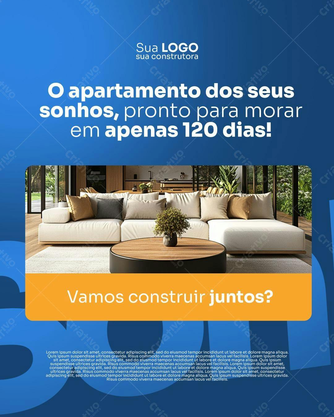 Post de Imóveis para Lançamento de Apartamentos PSD Editável