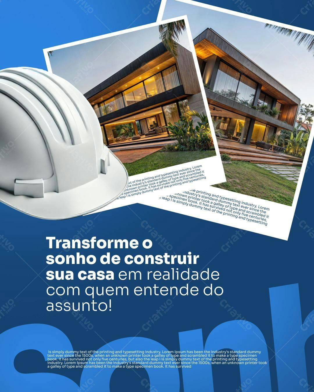 Flyer Construção de Casas PSD Editável