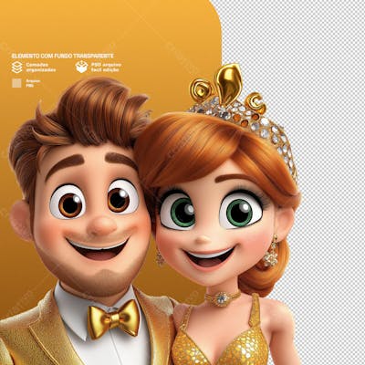 Personagem Estilo Mascote 3D Para Ano Novo Png Transparente 6