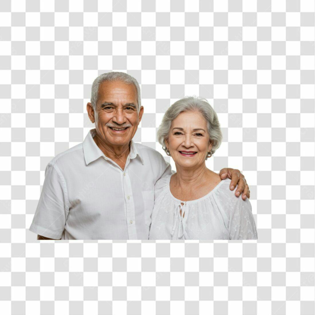 Imagem PNG casal idoso fundo transparente