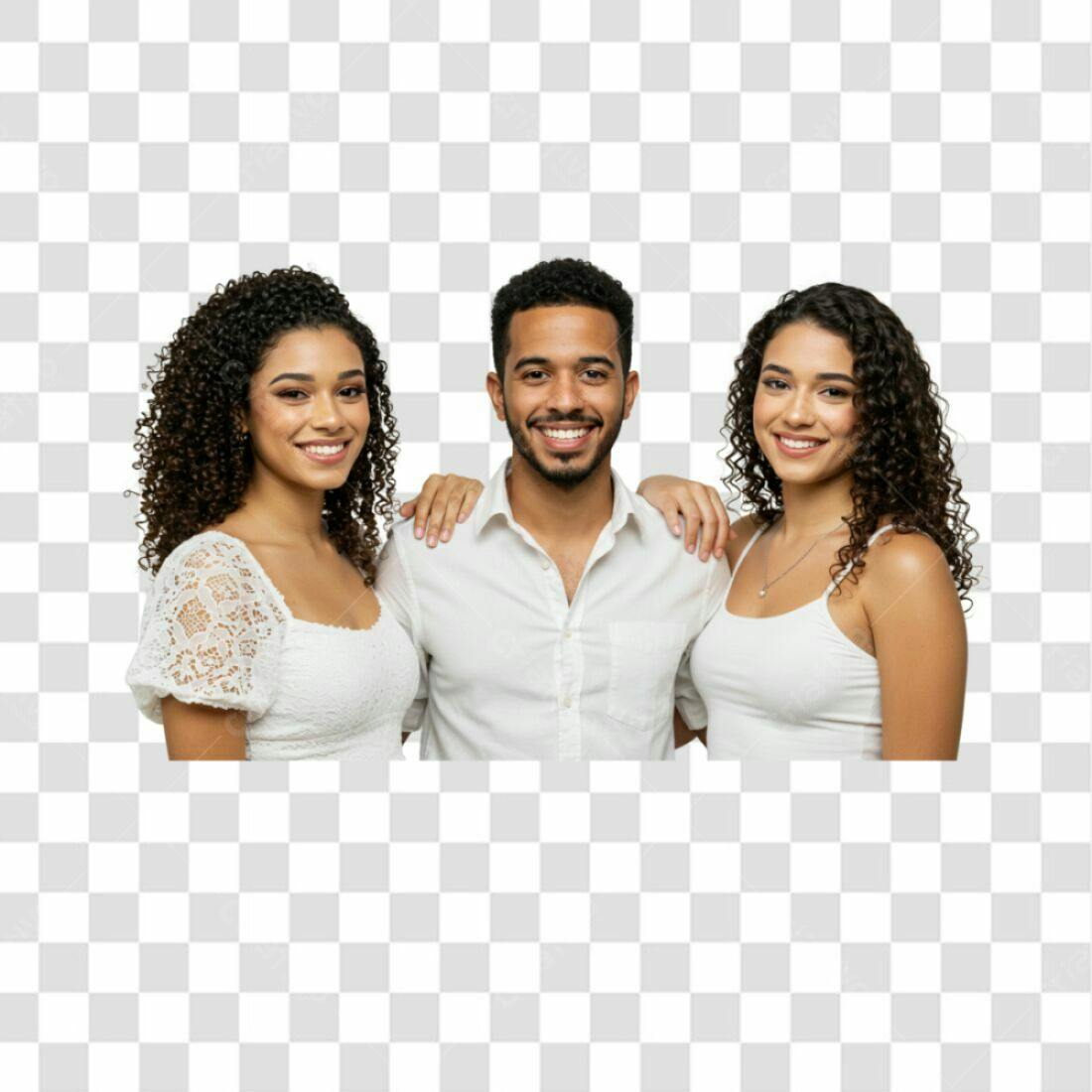 Imagem PNG com fundo transparente Grupo de amigos sorrindo