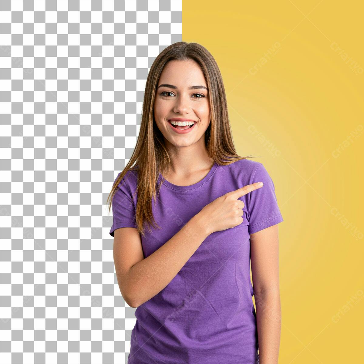 Mockup Camiseta Roxa PSD Editável