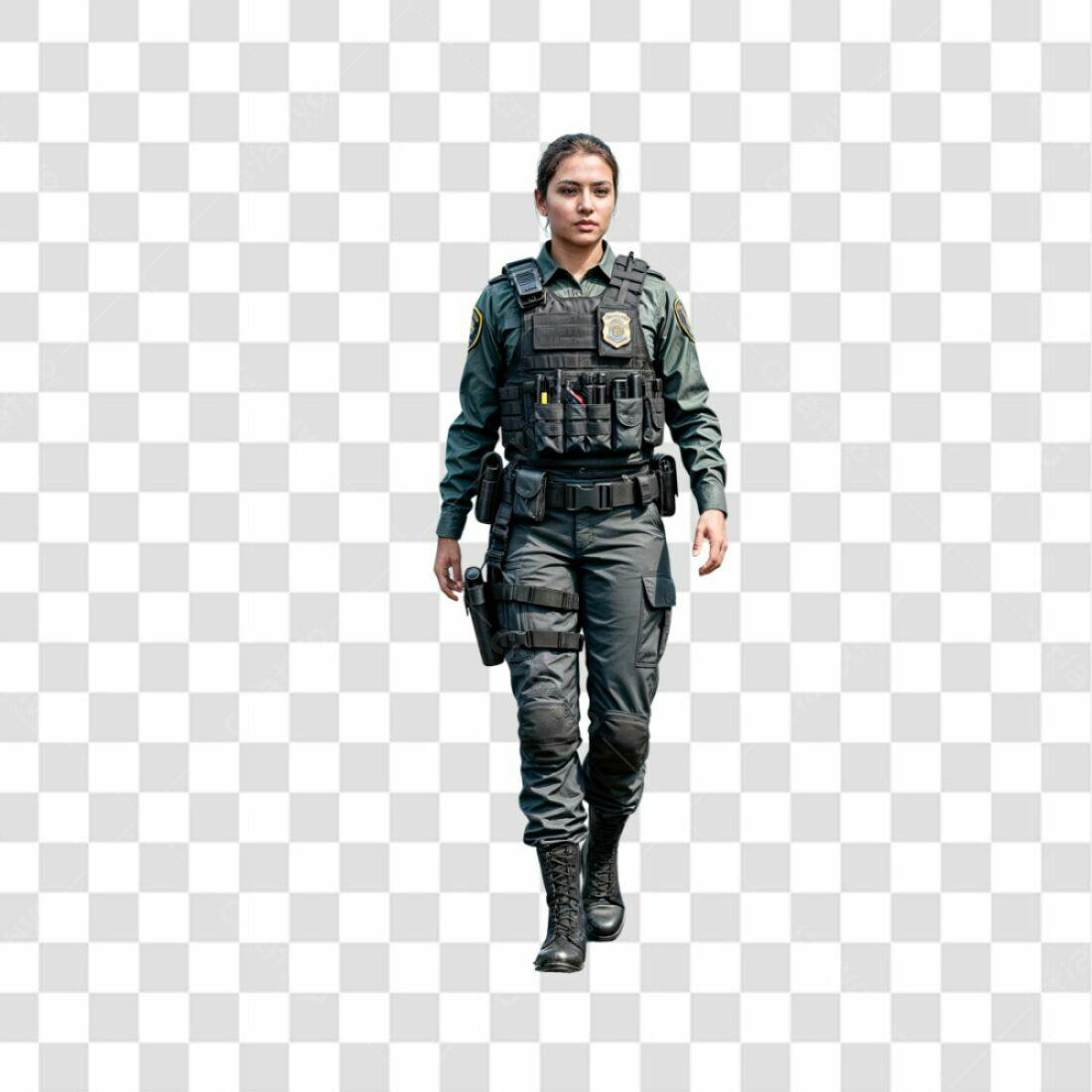 Icone policial feminina PNG com fundo transparente