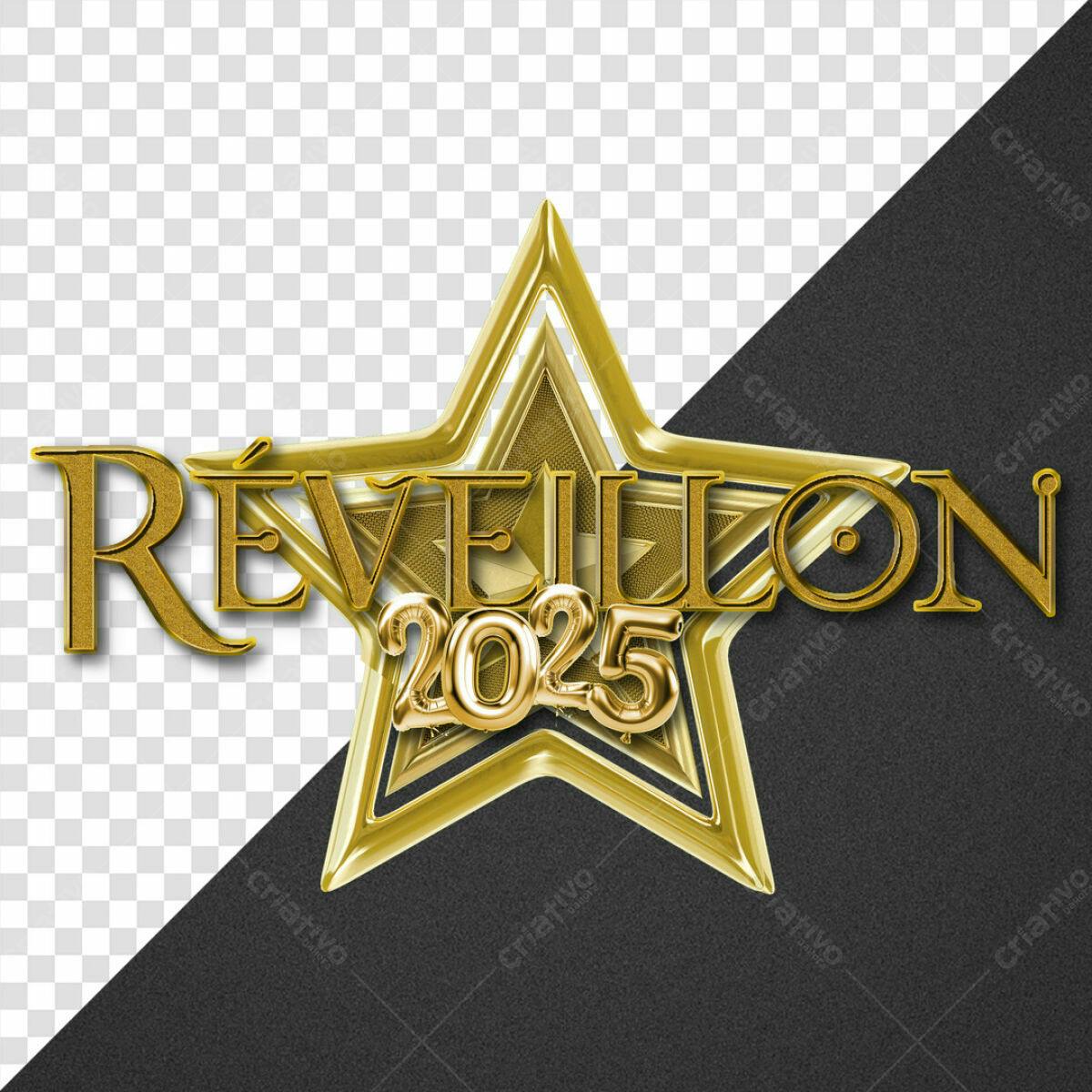 Arte de Réveillon 2025 PSD Editável