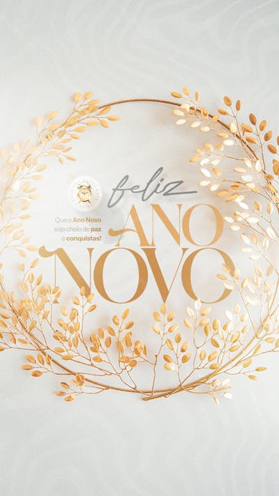 Feliz Ano Novo Reveillon Boas Festas Social Media Psd Editável