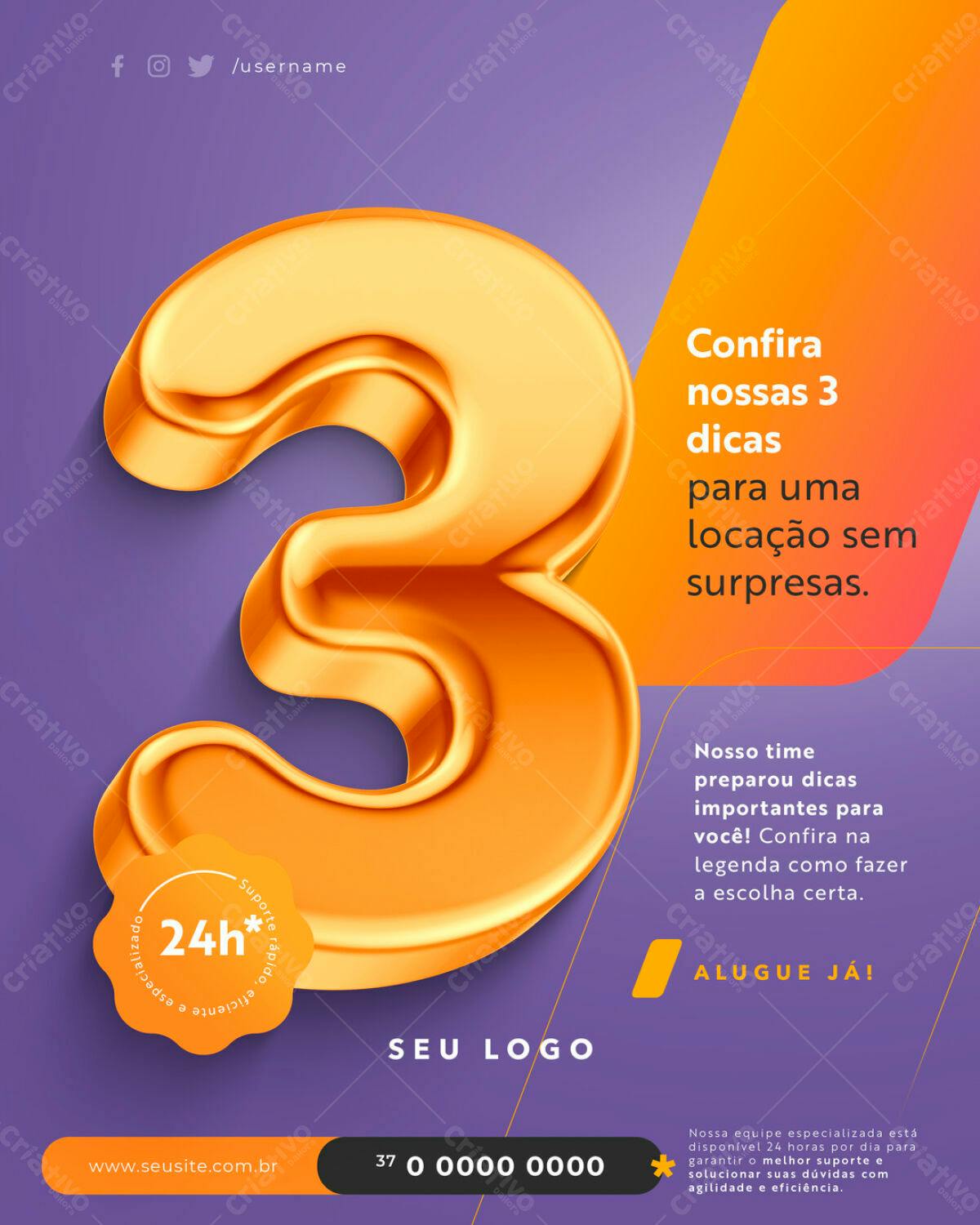 Flyer para Locação de Imóveis PSD Editável