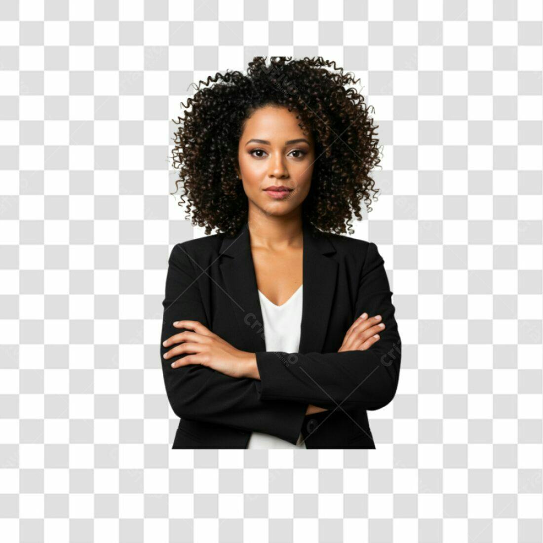 Imagem PNG Mulher Negra Executiva com fundo transparente