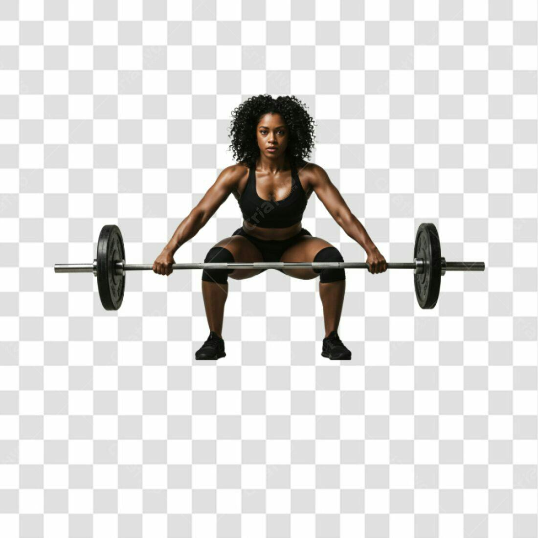Imagem PNG com fundo transparente Mulher Negra Malhando