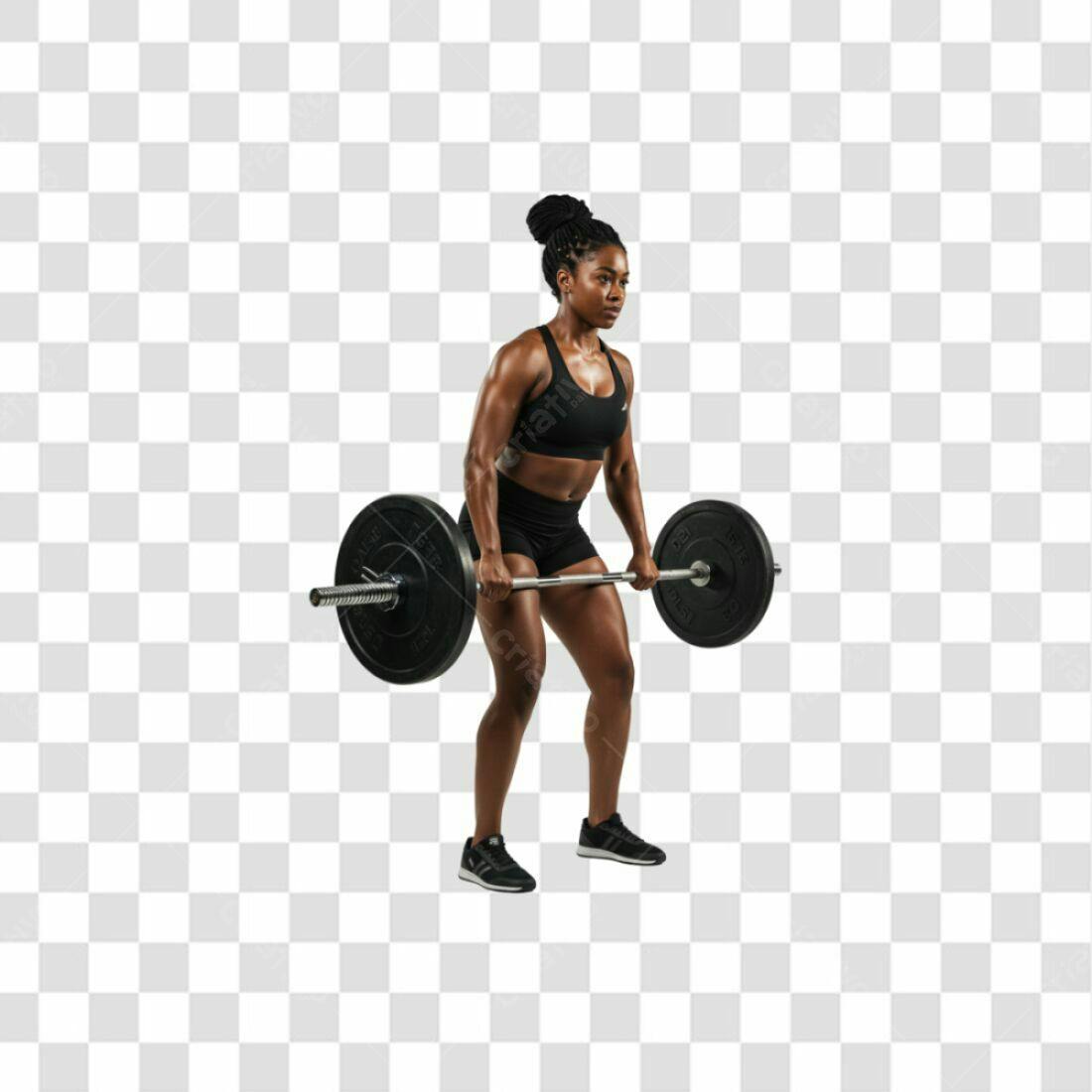 Imagem PNG com fundo transparente Mulher Negra Malhando