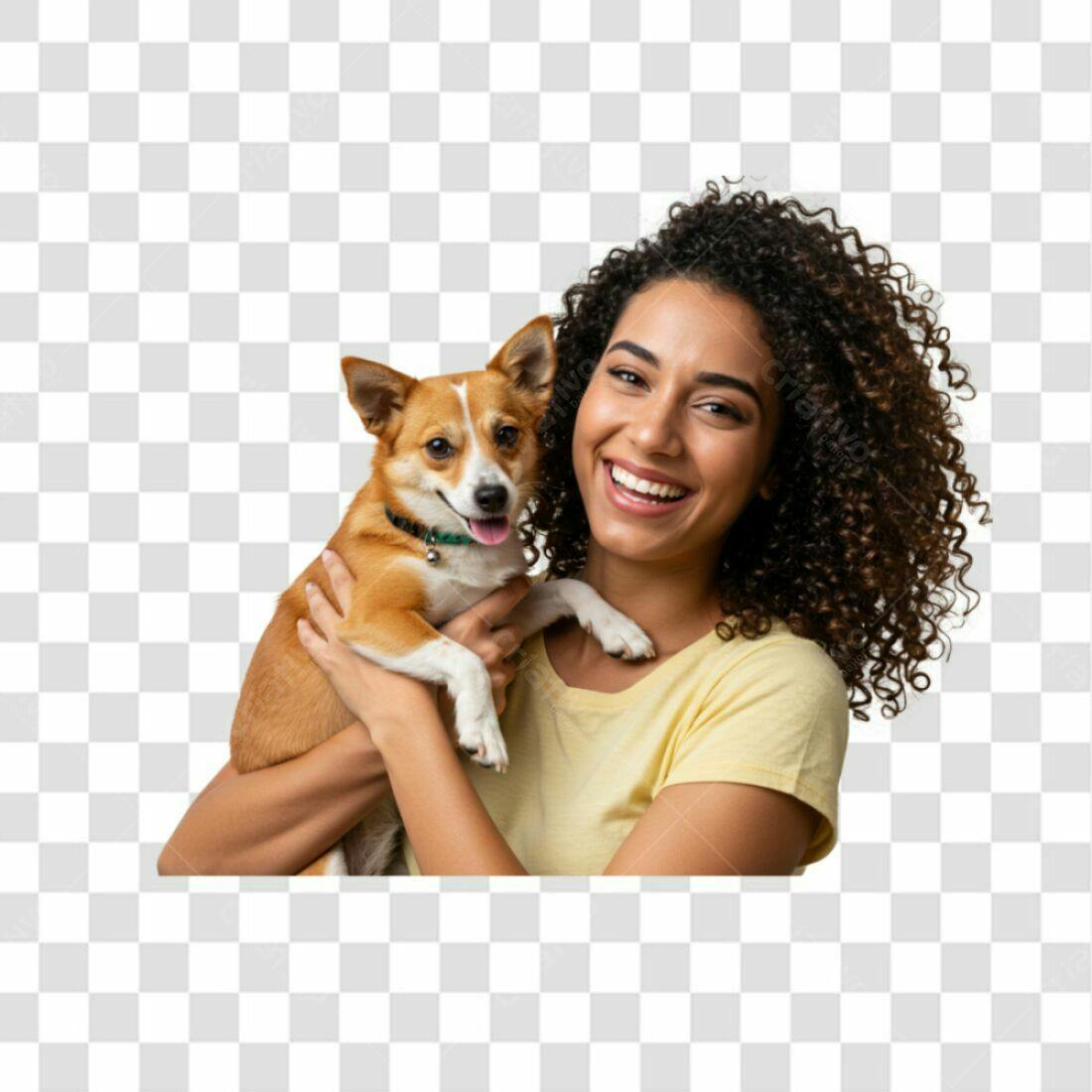 Imagem PNG com fundo transparente Mulher e Cachorro