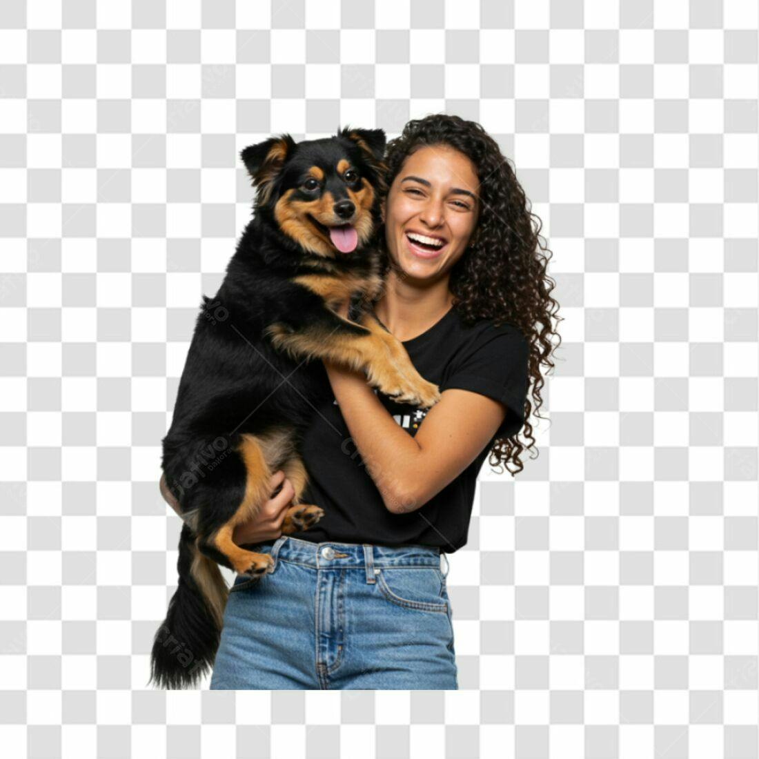 Imagem PNG com fundo transparente Mulher Abraçando Cachorro