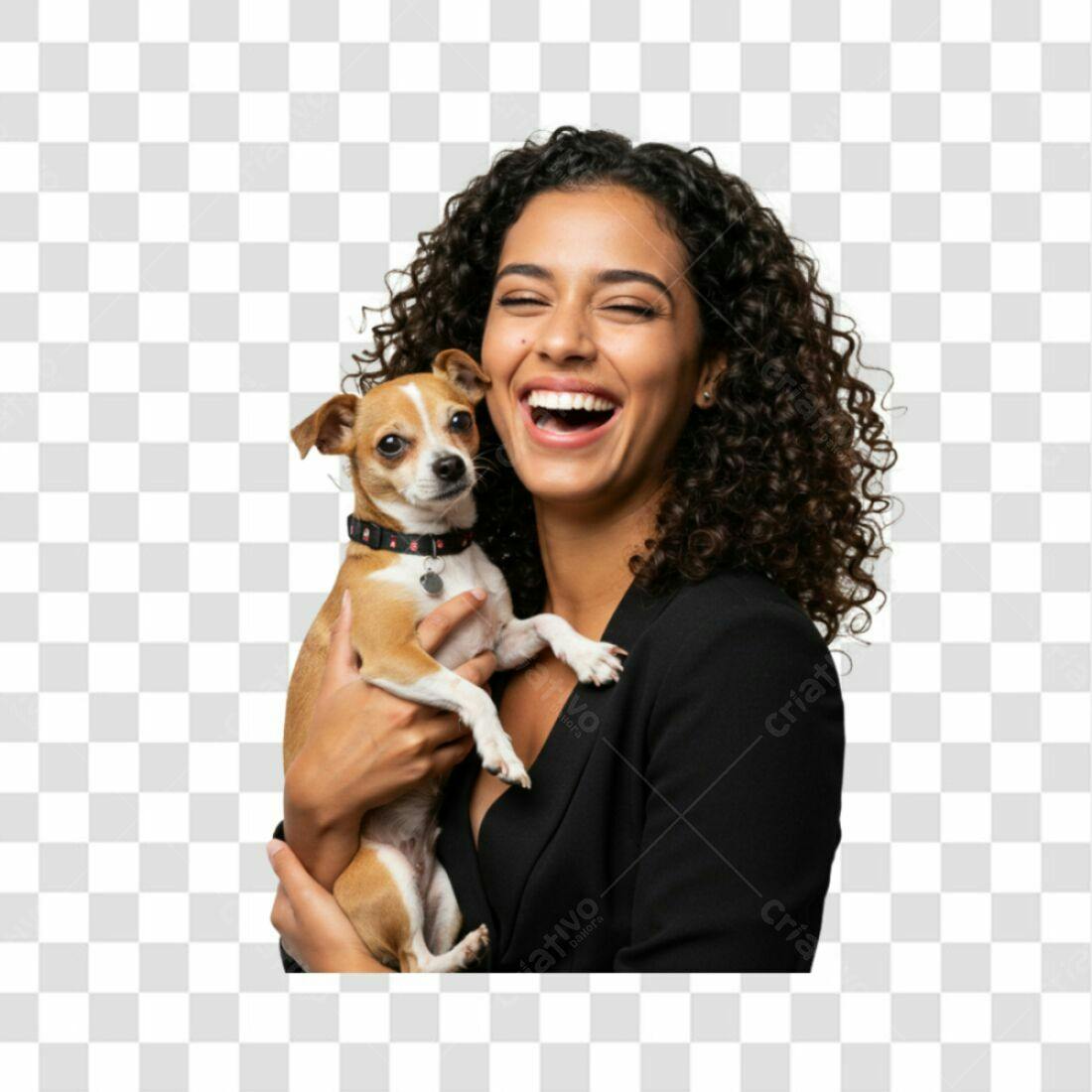 Imagem PNG com fundo transparente Mulher e Cachorro