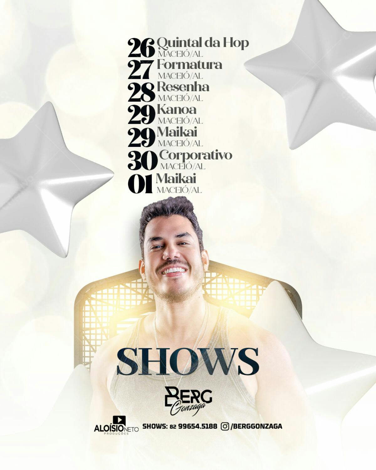 Flyer Shows do Berg Gonzaga PSD Editável