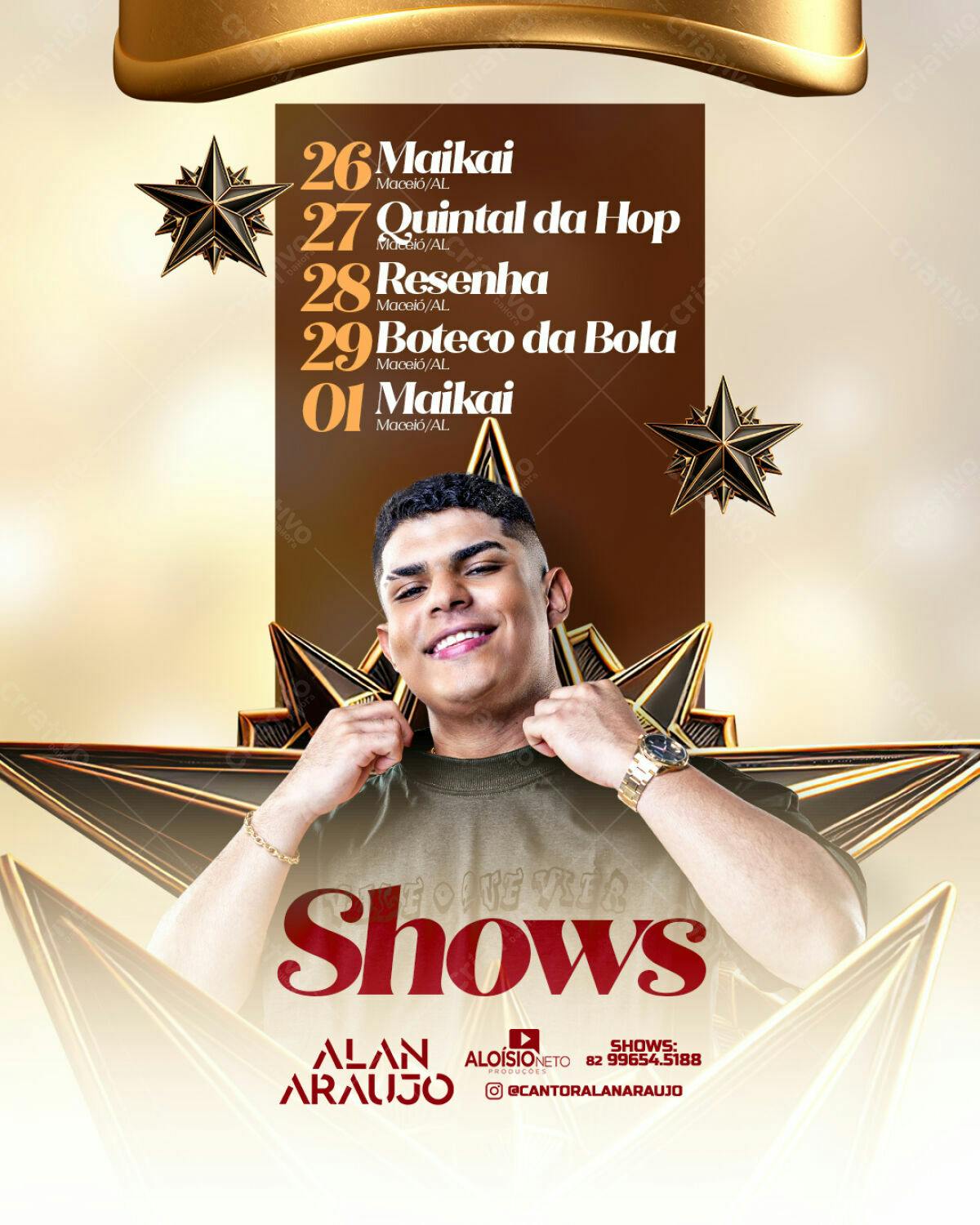 Flyer Shows Alan Araujo PSD Editável
