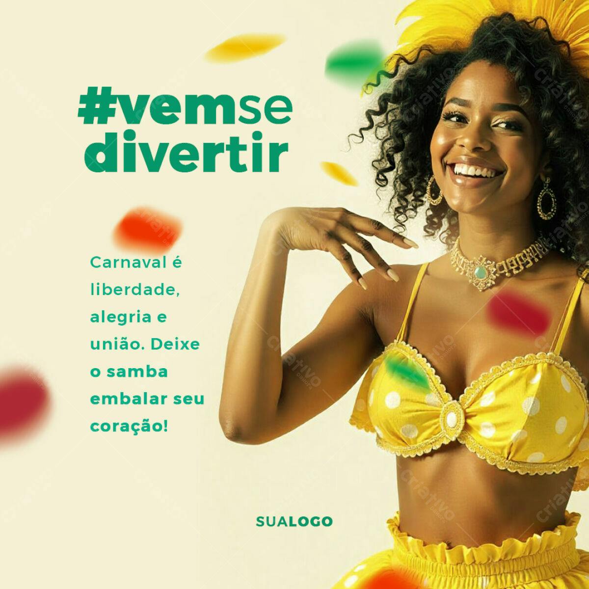 Post para Carnaval PSD Editável