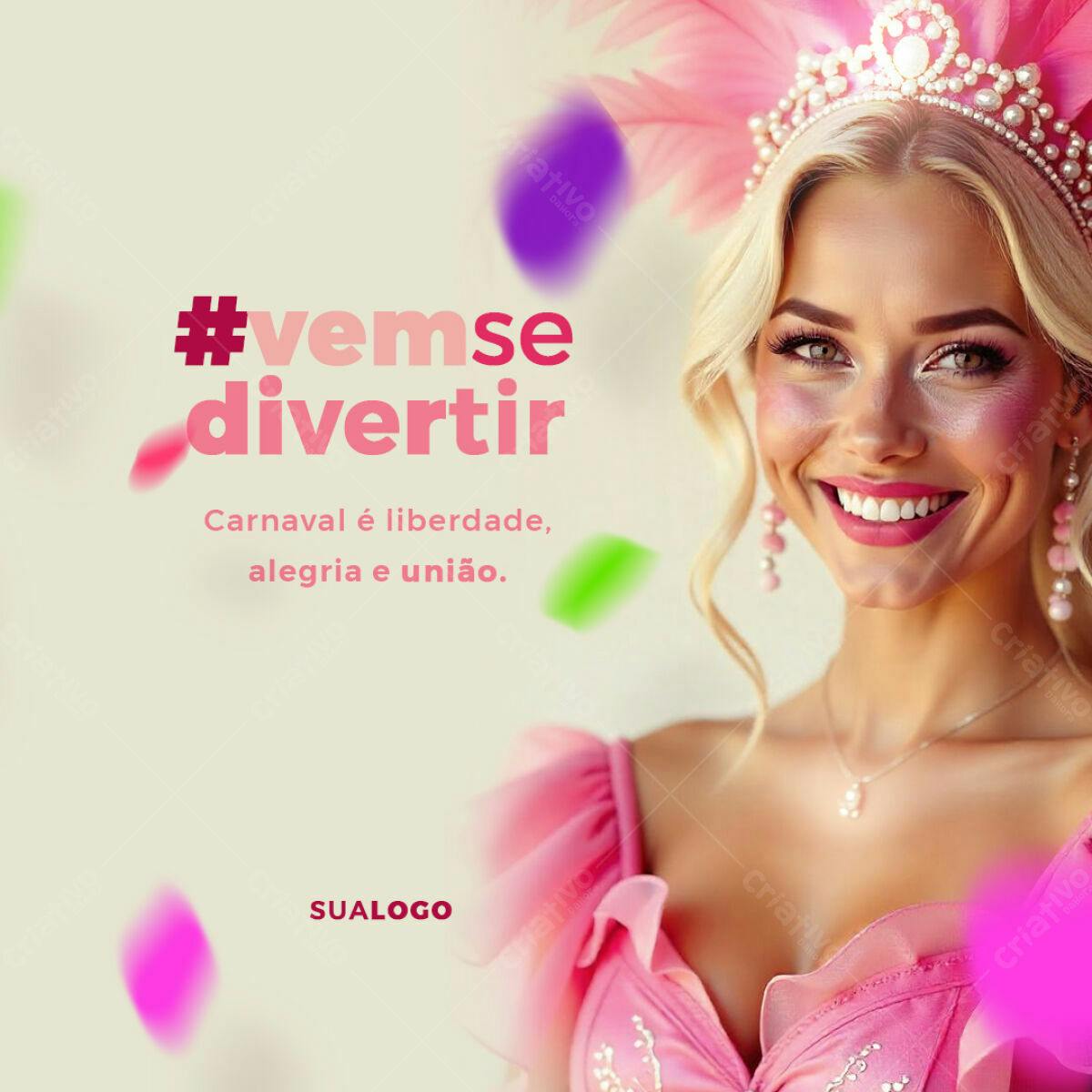 Post para Carnaval PSD Editável