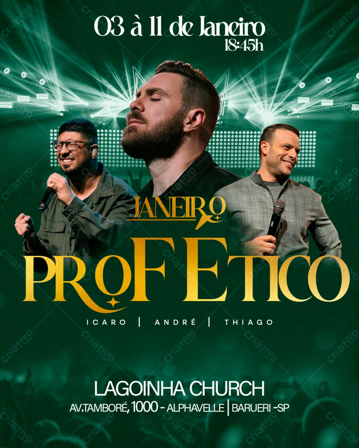 Flyer Janeiro Profético PSD Editável