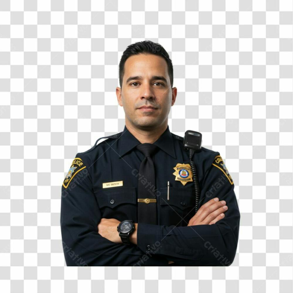 Homem Policial Com Braços Cruzados Png Transparente