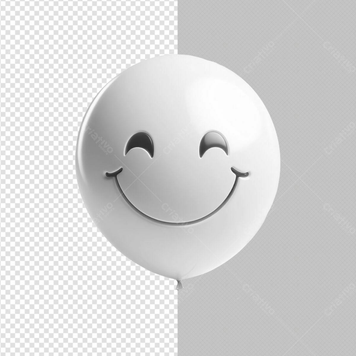 Emoji Balão Sorrindo PSD Editável