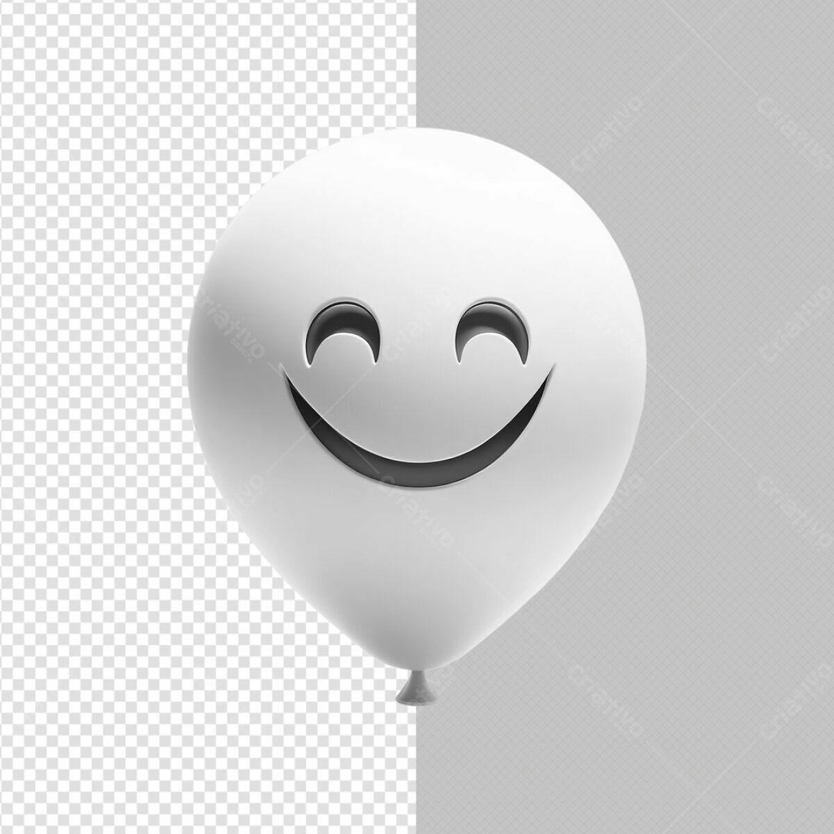 Balão Emoticon Sorrindo PSD Editável