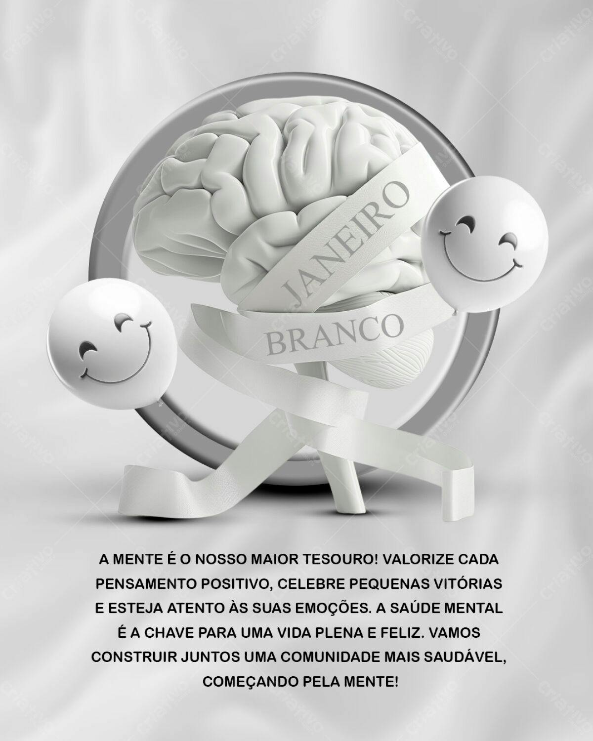 Flyer Janeiro Branco PSD Editável