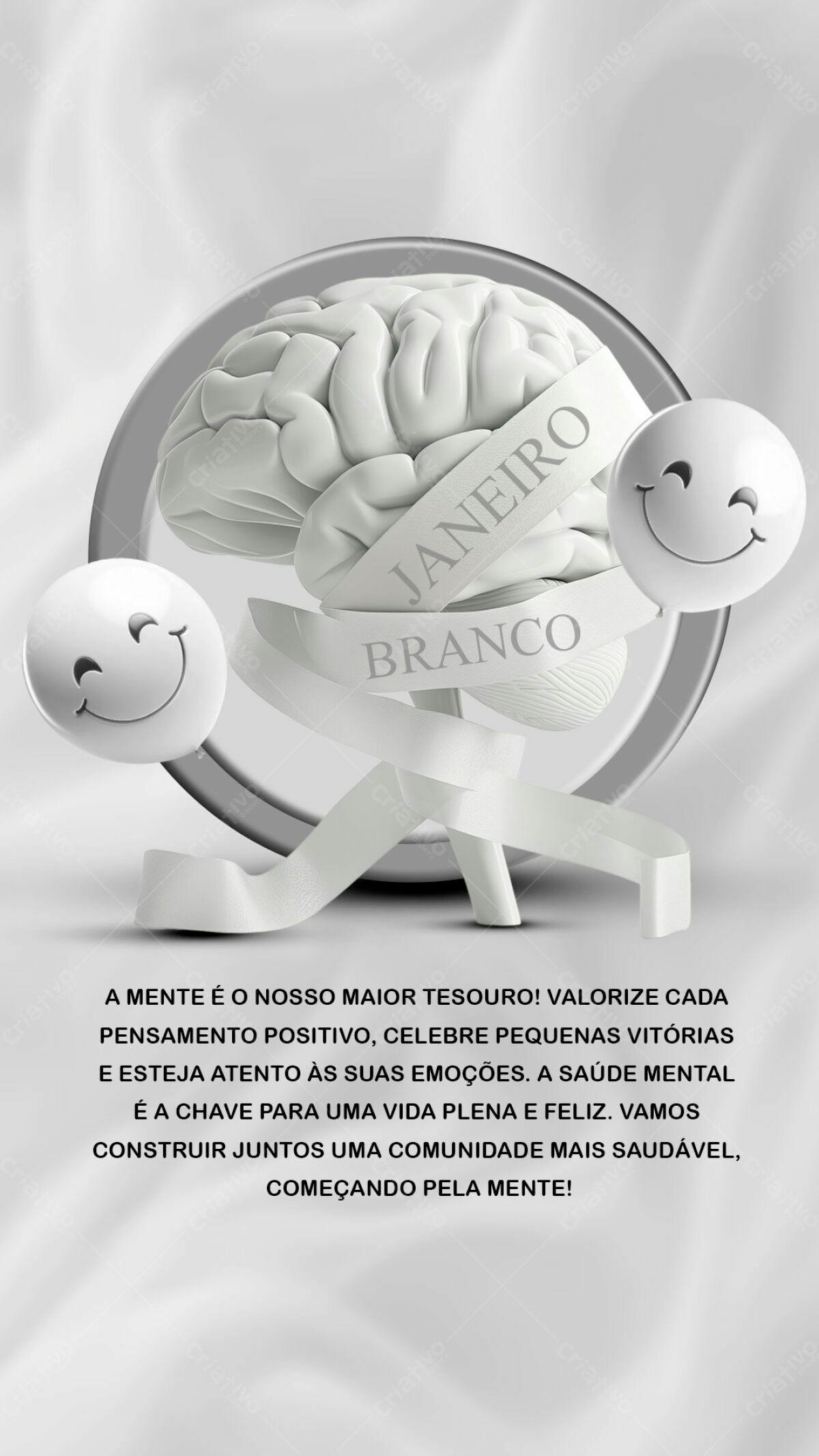 Flyer Janeiro Branco PSD Editável