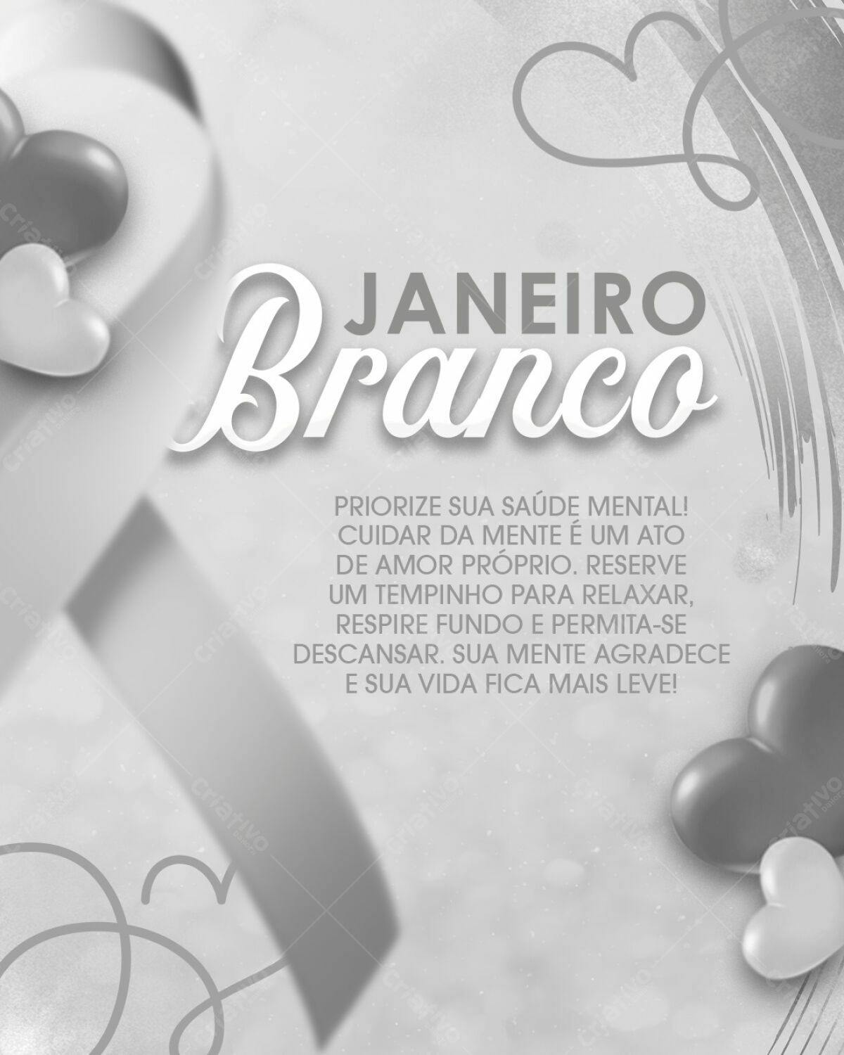 Flyer Janeiro Branco PSD Editável