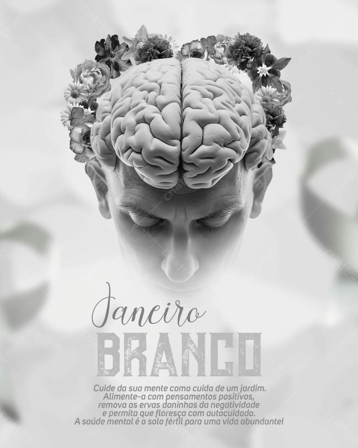 Flyer Janeiro Branco PSD Editável