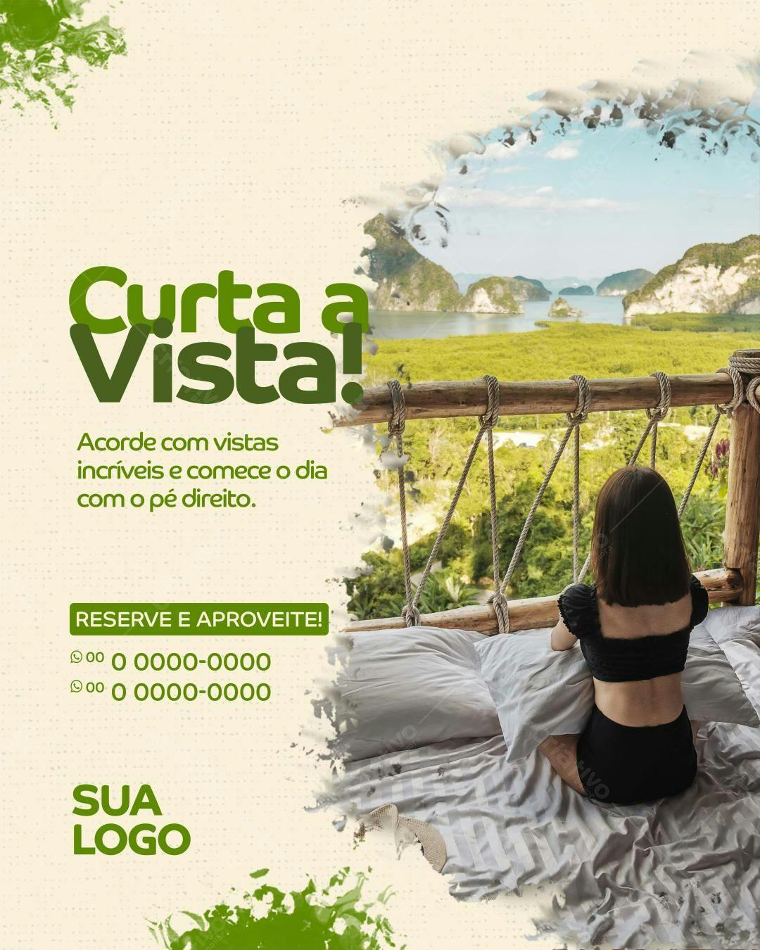 Flyer para Hotel com Vista Incrível PSD Editável