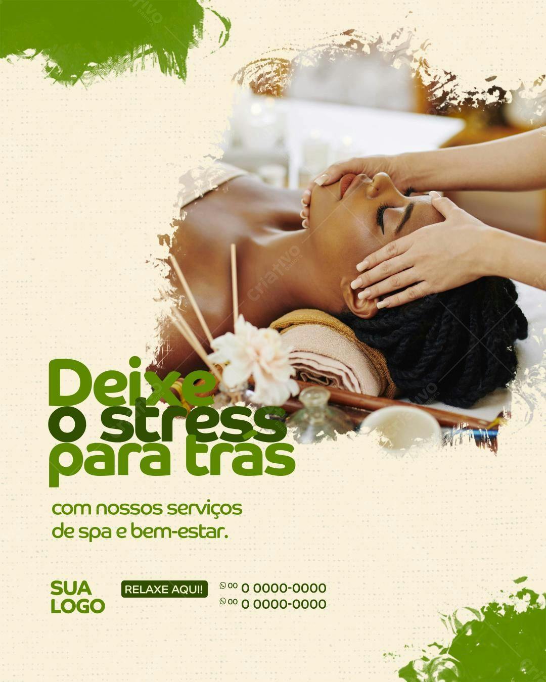Flyer para Spa e Bem-Estar PSD Editável