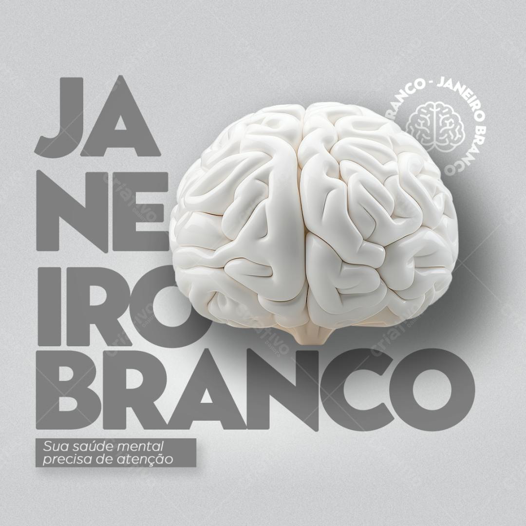 Post para Janeiro Branco PSD Editável