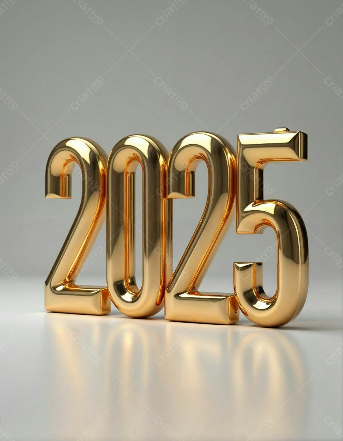 Ano Novo 2025 dourado