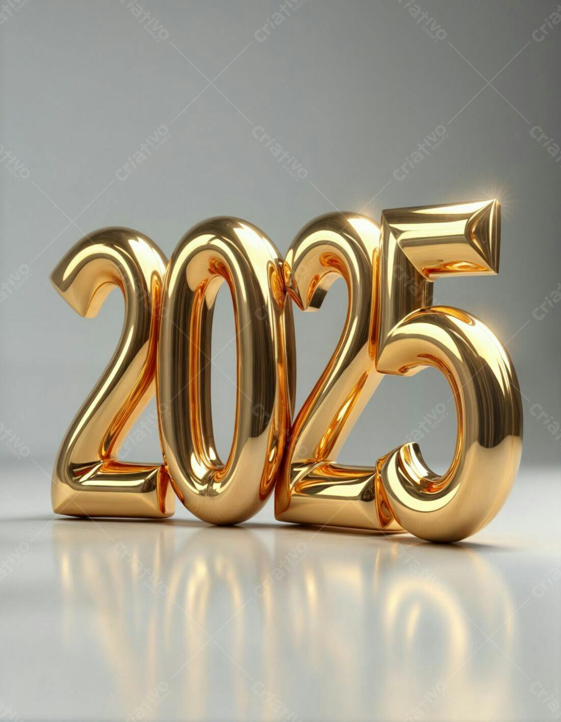 Números dourados 2025 Ano Novo